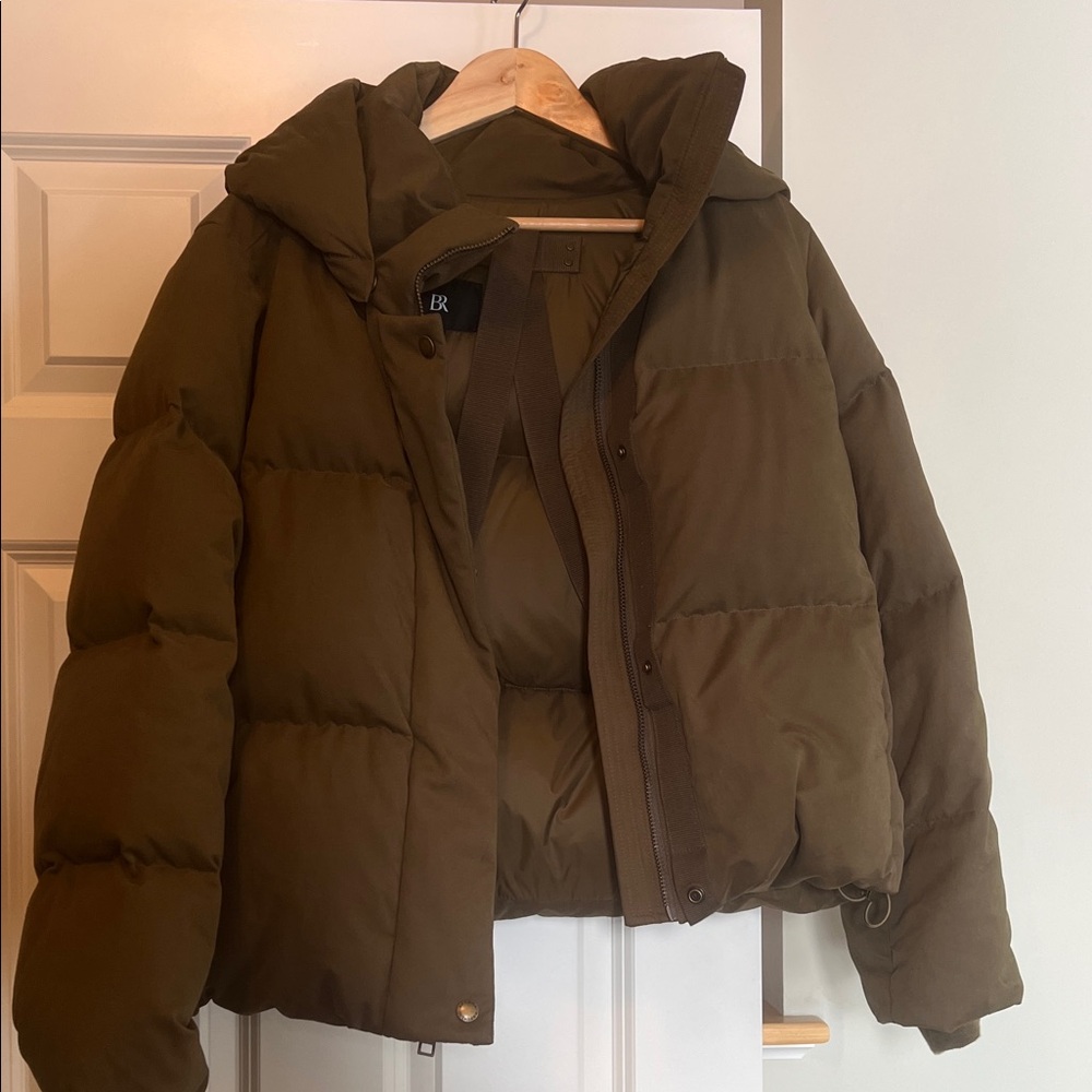 Banana Republic Dark Green Puffer Jacket